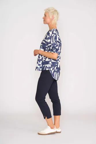 Model wearing Black Finish Line Pant By Esplanade Available at Beetees Nelson